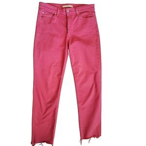 Joes Jeans Womens Size 29 Pomegranate The Milla High Rise Straight Ankle Denim
